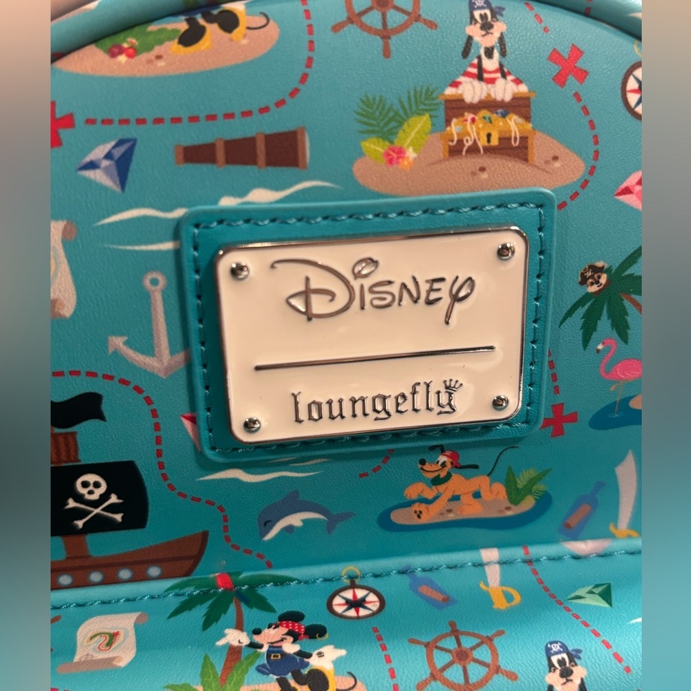 Loungefly Disney Pirate Mickey and Friends AOP Mini Backpack NEW - Picture 8 of 12